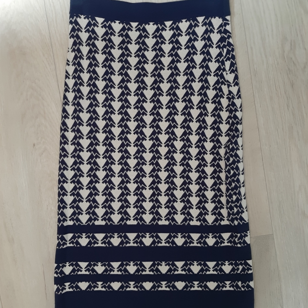 Vintage Italian made blue knit skirt